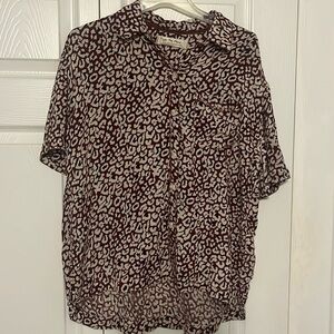 We the Free red button up t-shirt